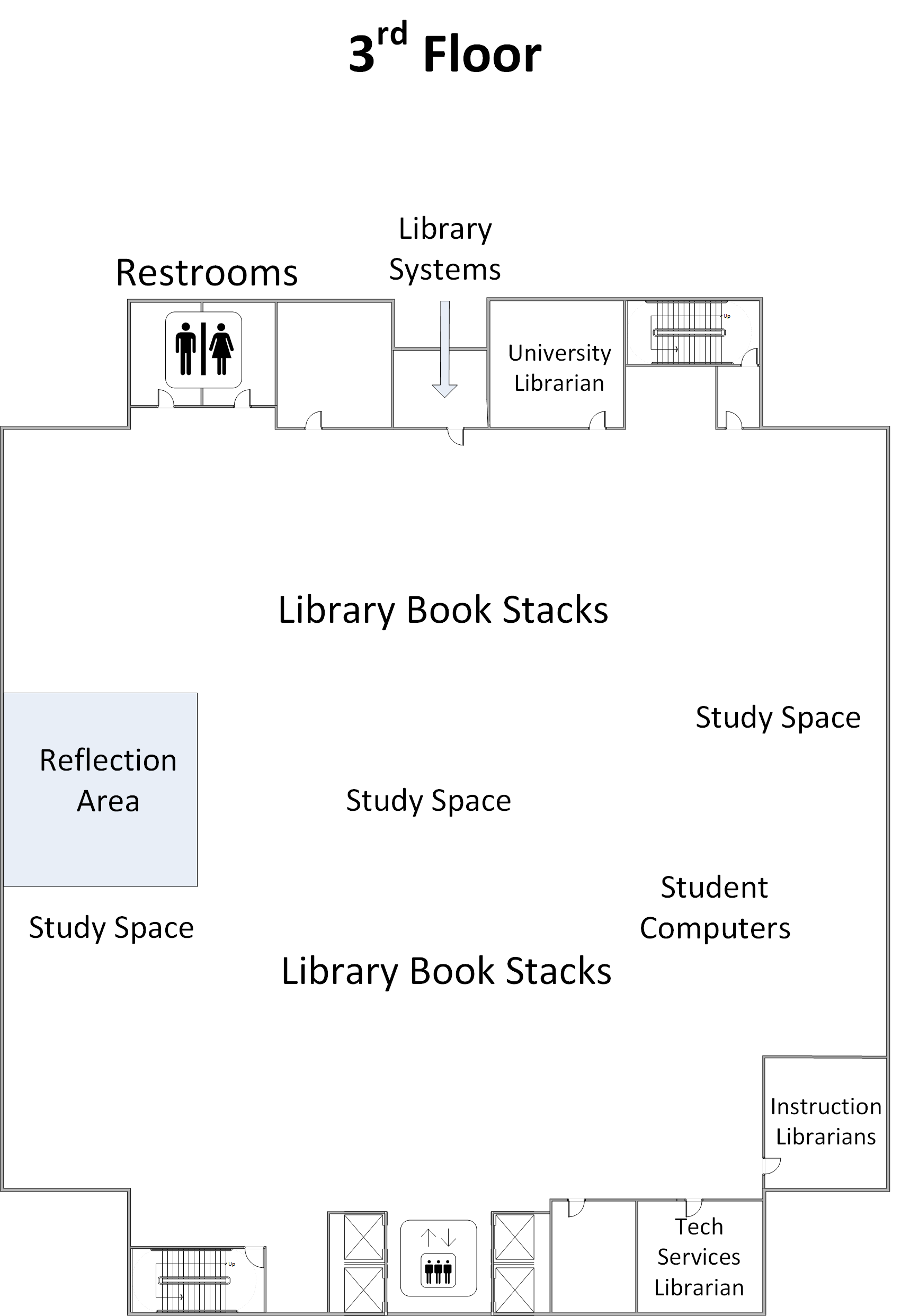 Library 3rd Floor Map