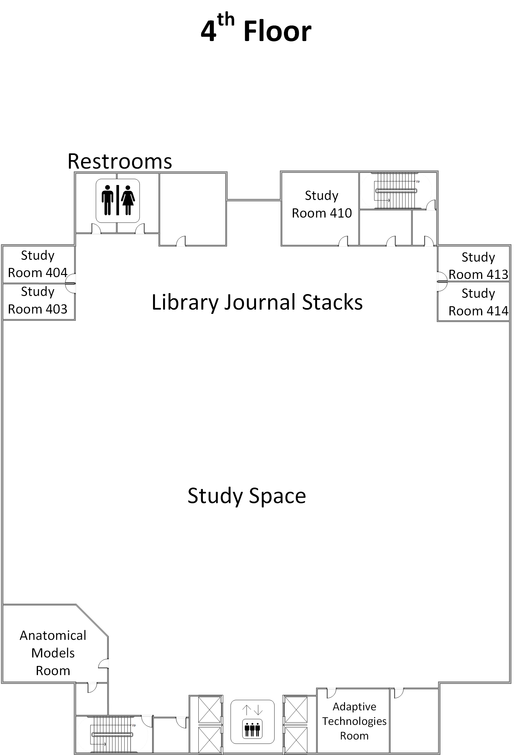 Library 4th Floor Map